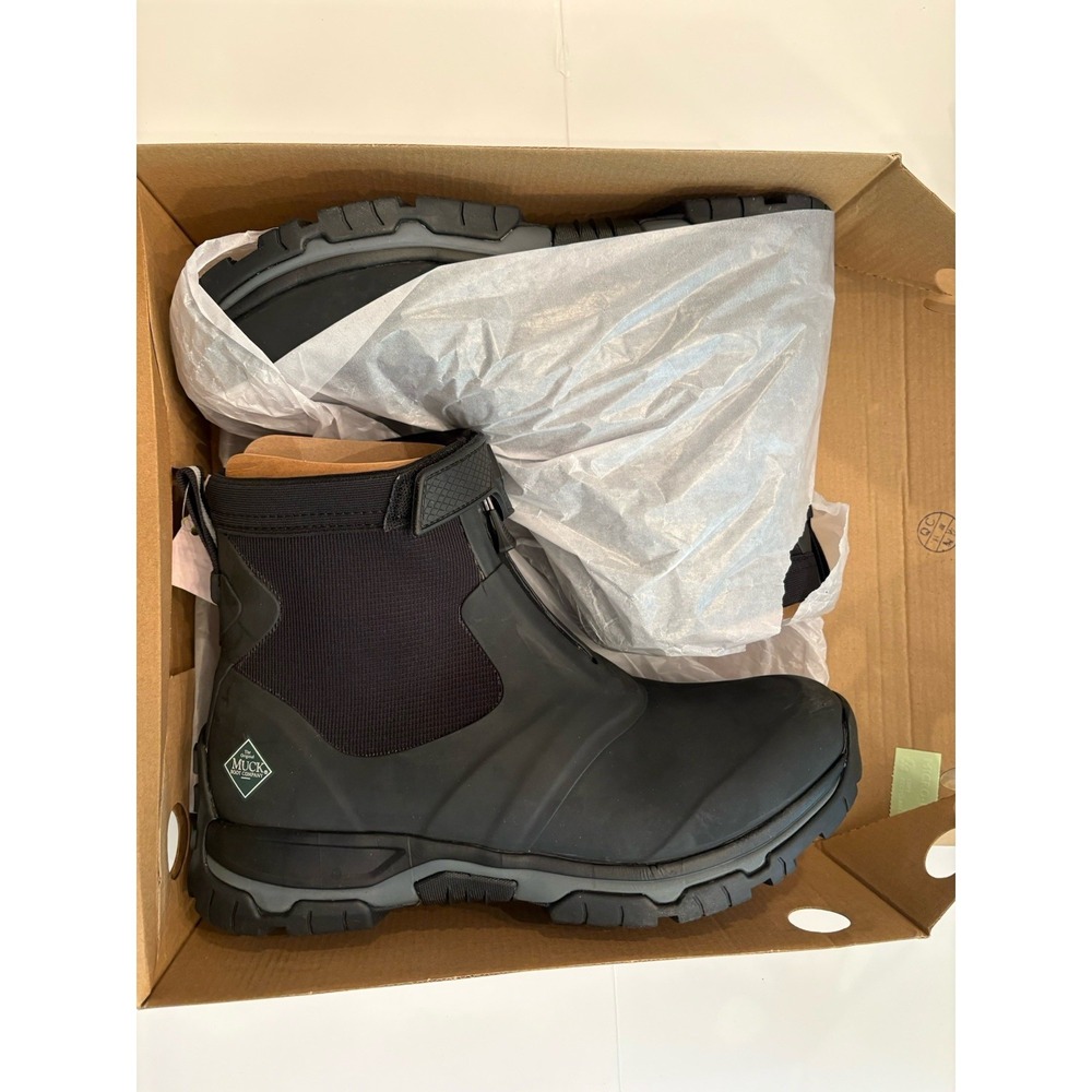 Muck Boot Company Men's Apex Mid zip Ankle Boot AXMZ-000 Black/Gray Size 13 - Picture 3 of 15
